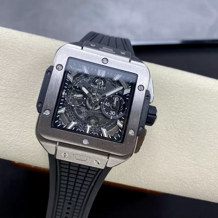 BBF공장 위블로 스퀘어 뱅 블랙 스틸 42mm 821.NX.0170.RX