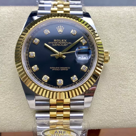 ARF공장 롤렉스 데이저스트 블랙 10P 다이얼 41mm 126333 옐로우 골드 쥬빌레 콤비