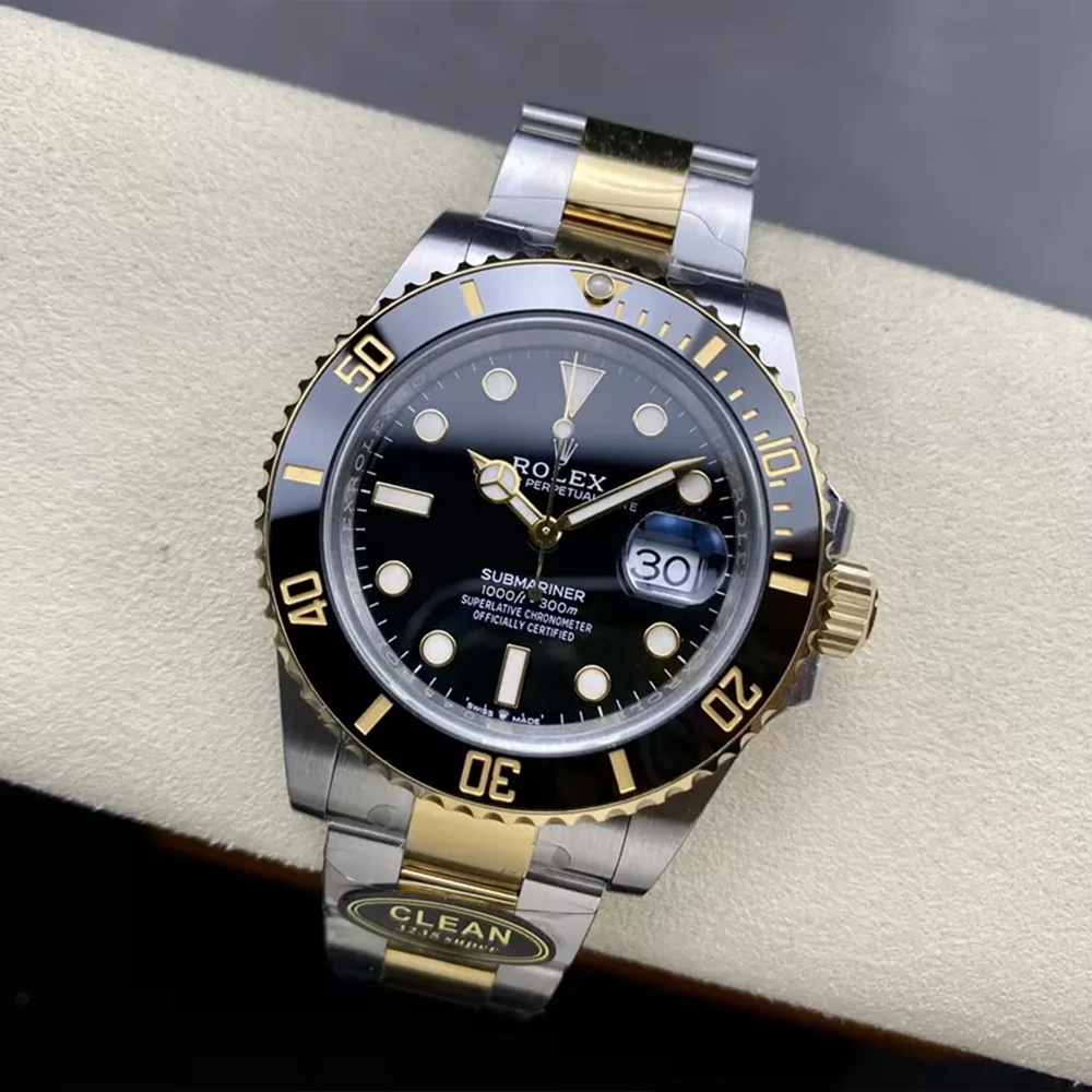 클린공장 롤렉스 신형 서브마리너 검판 옐로우 골드 콤비 41mm 126613