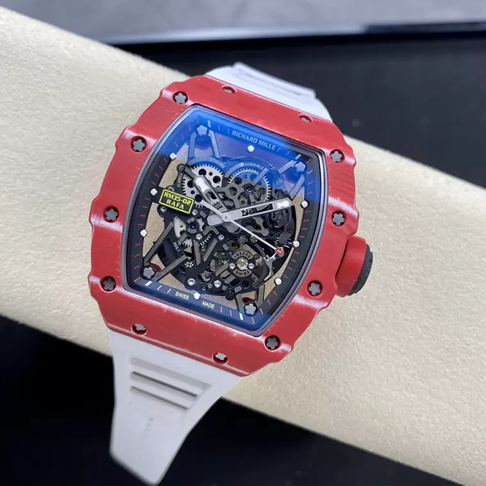 T+공장 리차드밀 라파엘 나달 로마 RM35-02 레드카본 / 화이트 러버밴드