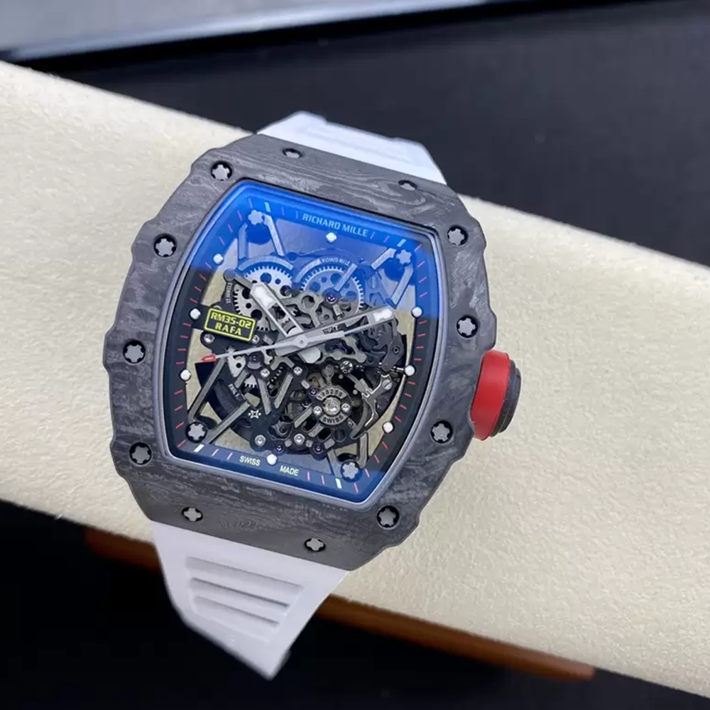 T+공장 리차드밀 라파엘 나달 로마 RM35-02 블랙카본 / 화이트 러버밴드