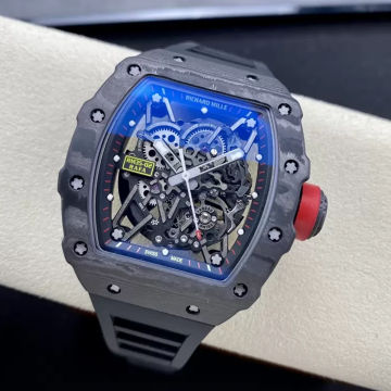 T+공장 리차드밀 라파엘 나달 로마 RM35-02 블랙카본 / 블랙 러버밴드