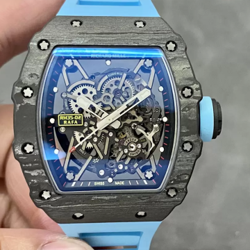 T+공장 리차드밀 라파엘 나달 로마 RM35-02 블랙카본 / 블루 러버밴드