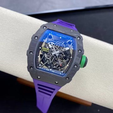 T+공장 리차드밀 라파엘 나달 로마 RM35-02 블랙카본 / 퍼플 러버밴드