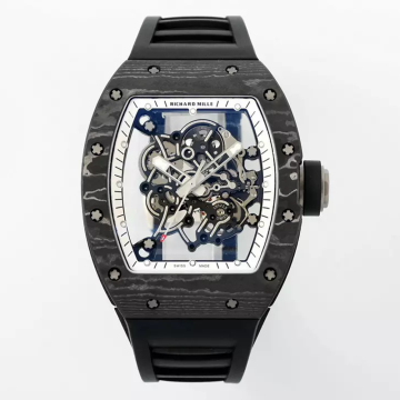 APS공장 V2 리차드밀 부바왓슨 RM-055 블랙 카본 / 블랙 러버밴드