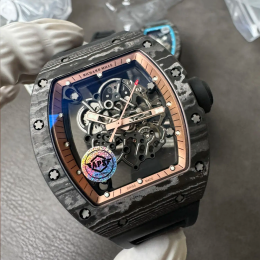 APS공장 V2 리차드밀 부바왓슨 RM-055 블랙 카본 / 블랙 러버밴드