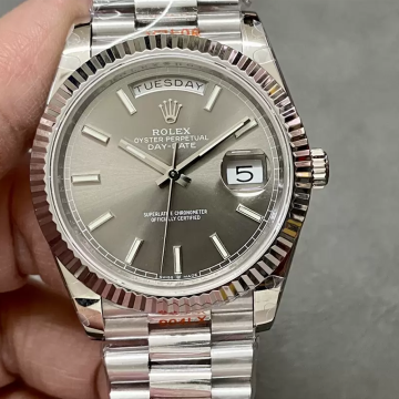 GM공장 V3 롤렉스 데이데이트 40 그레이 다이얼 화이트 골드 금통 228236