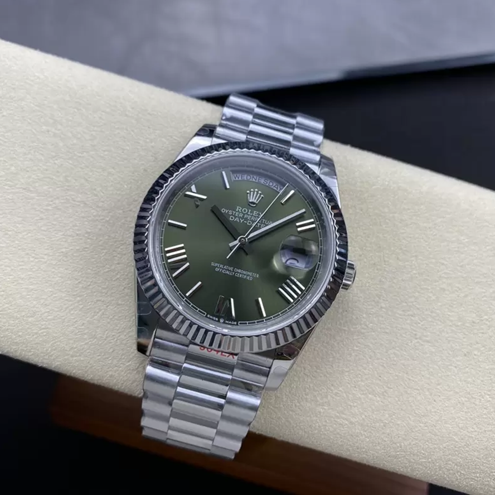 GM공장 V3 롤렉스 데이데이트 40 올리브 그린 다이얼 화이트 골드 금통 228236