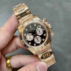 QF공장 롤렉스 데이토나 블랙 8P 다이얼 로즈골드 금통 126506