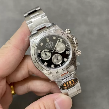 QF공장 롤렉스 데이토나 블랙 8P 다이얼 화이트 골드 금통 126509