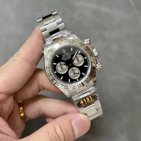 QF공장 롤렉스 데이토나 블랙 다이얼 화이트 골드 금통 126509