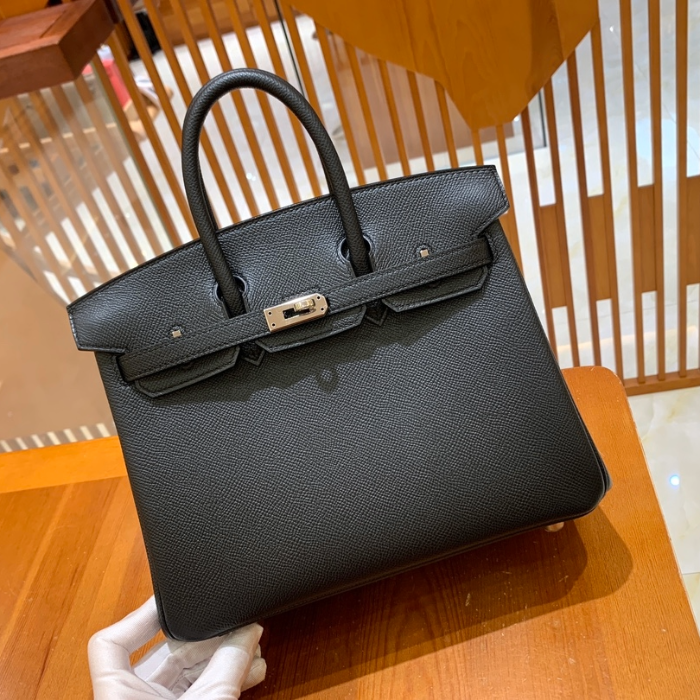 그린엘 에르메스 버킨 25 엡송가죽 블랙 은장 버클
