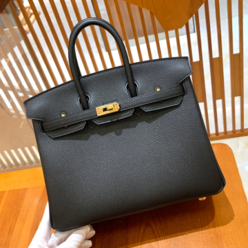 그린엘 에르메스 버킨 25 엡송가죽 블랙 금장 버클