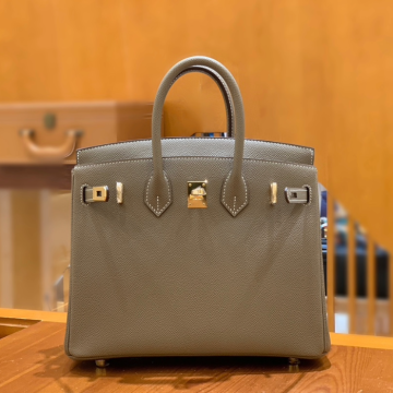 그린엘 에르메스 버킨 25 엡송가죽 그레이 금장 버클