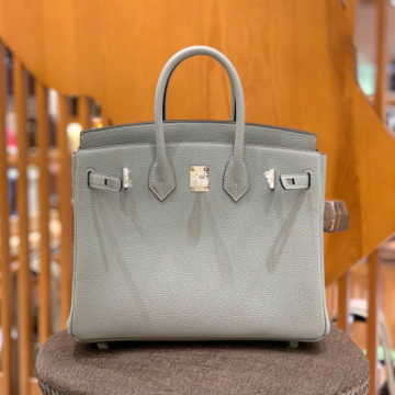 그린엘 에르메스 버킨 25 토고가죽 그레이 실버 버클