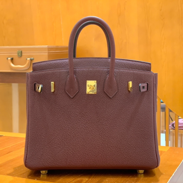 그린엘 에르메스 버킨 25 토고가죽 버건디 금장 버클