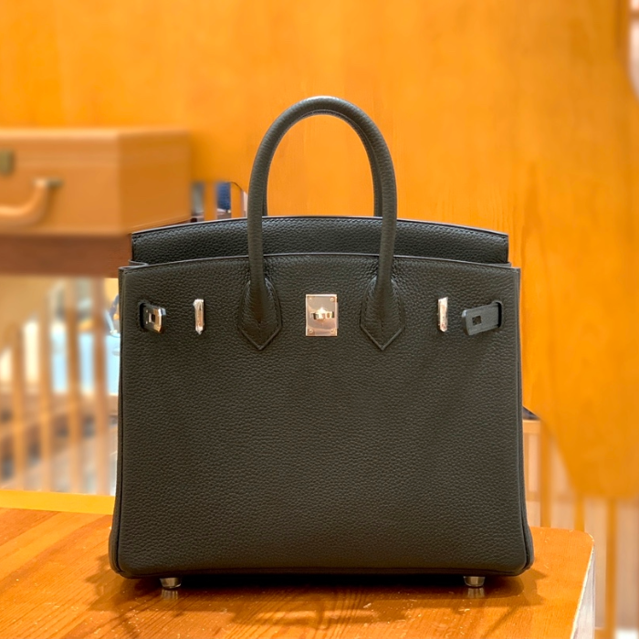 그린엘 에르메스 버킨 25 토고가죽 블랙 실버 버클