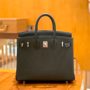 그린엘 에르메스 버킨 25 토고가죽 블랙 실버 버클