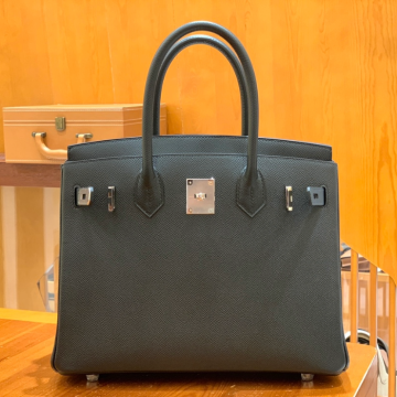 그린엘 에르메스 버킨 30 엡송가죽 블랙 은장 버클