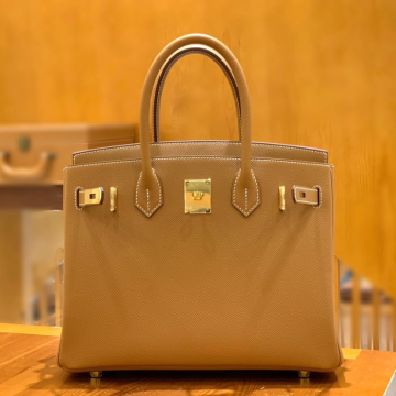 그린엘 에르메스 버킨 30 엡송가죽 골드 브라운 금장 버클