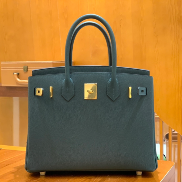 그린엘 에르메스 버킨 30 엡송가죽 파인그린 금장 버클