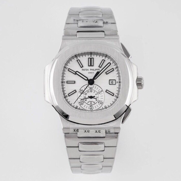 3K공장 파텍필립 노틸러스 크로노그래프 화이트 다이얼 스틸 40mm 5980