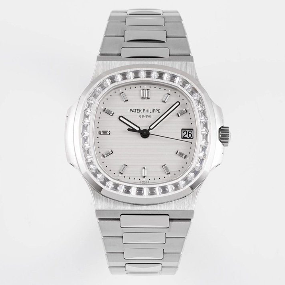 PPF공장 파텍필립 노틸러스 화이트 다이아 다이얼 다이아 베젤 5711