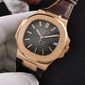 3K공장 파텍필립 노틸러스 그레이 다이얼 로즈골드 금통 가죽밴드 5711