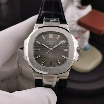 3K공장 파텍필립 노틸러스 그레이 다이얼 가죽밴드 5711