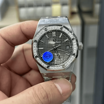 APS공장 오데마피게 로얄오크 그레이 다이얼 37mm 다이아 베젤 15451