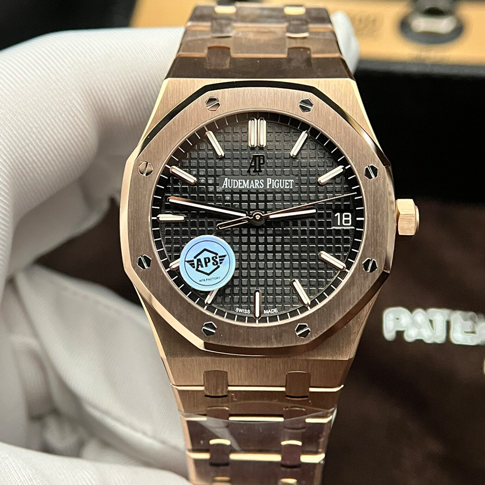 APS공장 오데마피게 로얄오크 검판 다이얼 로즈골드 금통 15500