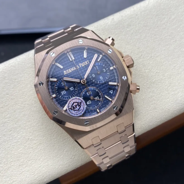 APS공장 오데마피게 로얄오크 크로노그래프 청판 다이얼 41mm 26240 RG