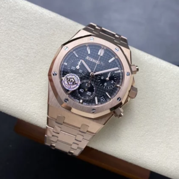 APS공장 오데마피게 로얄오크 크로노그래프 블랙 다이얼 41mm 26240 RG