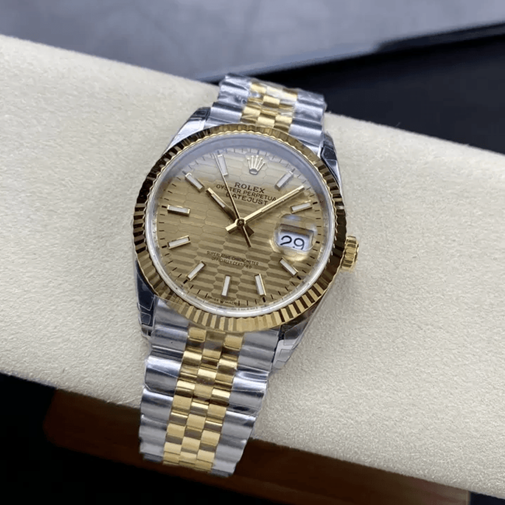 VS공장 롤렉스 데이저스트 36mm 모티프 샴폐인 다이얼 옐로우골드 콤비 126231