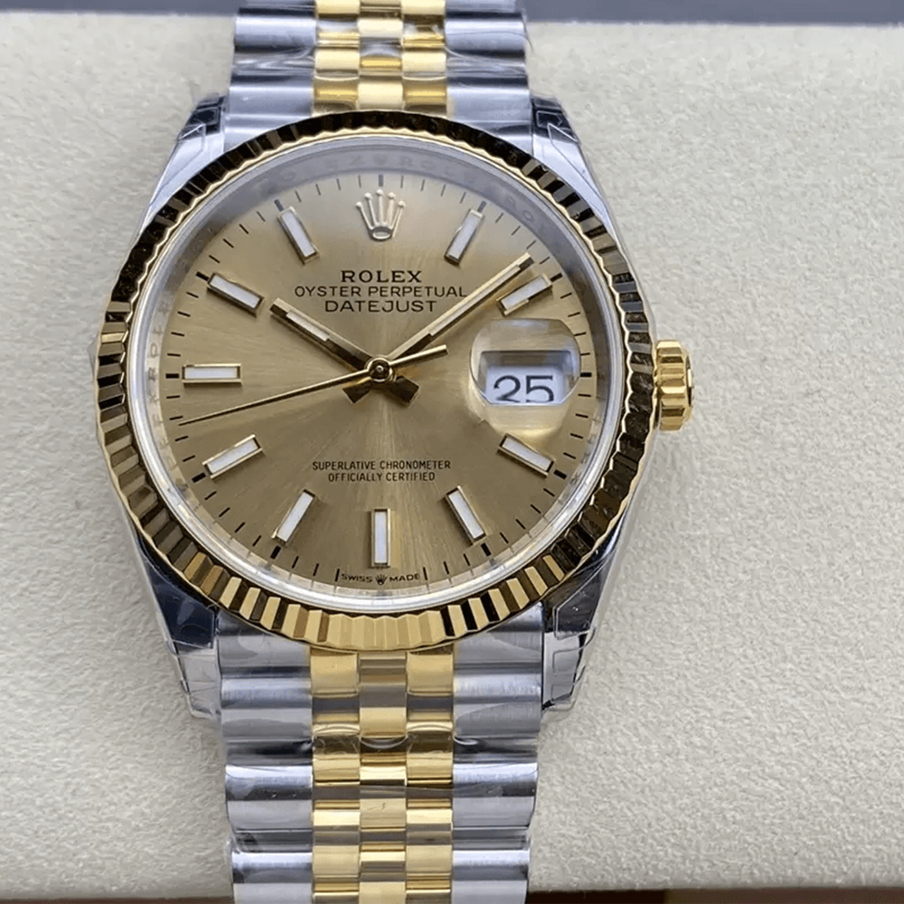 VS공장 롤렉스 데이저스트 36mm 샴폐인 다이얼 옐로우 골드 콤비 쥬빌레 126334