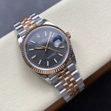 VS공장 롤렉스 데이저스트 36mm 모티프 그레이 다이얼 로즈골드 콤비 쥬빌레 126334