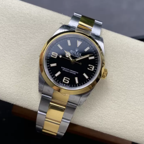 VS공장 롤렉스 익스플로러 1 블랙 다이얼 콤비 36mm 124273