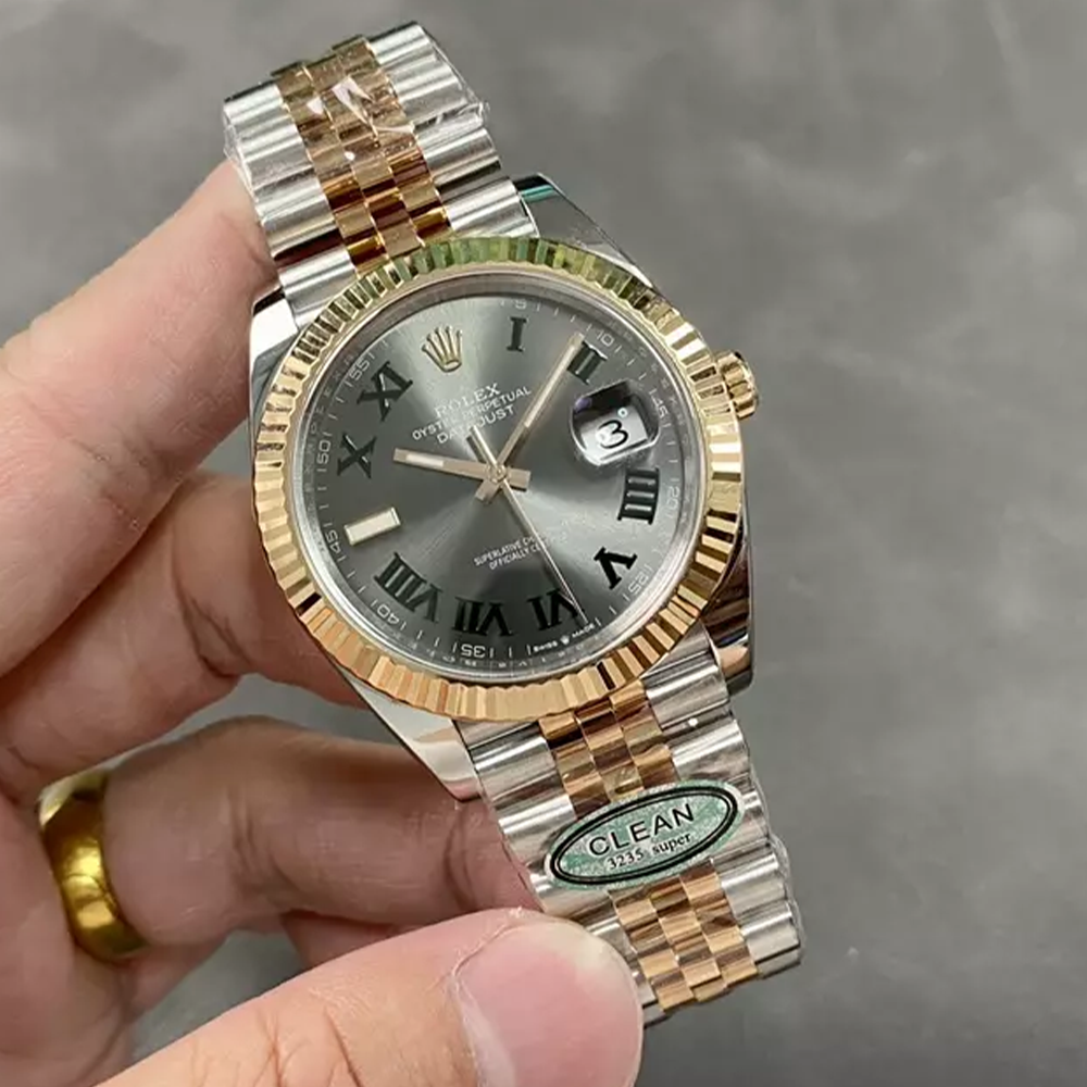 클린공장 롤렉스 데이저스트 36mm 윔블던 다이얼 로즈골드 콤비 126233
