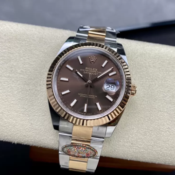 클린공장 롤렉스 데이저스트 41mm 브라운 인덱스 다이얼 옐로우 골드 콤비 오이스터 126331