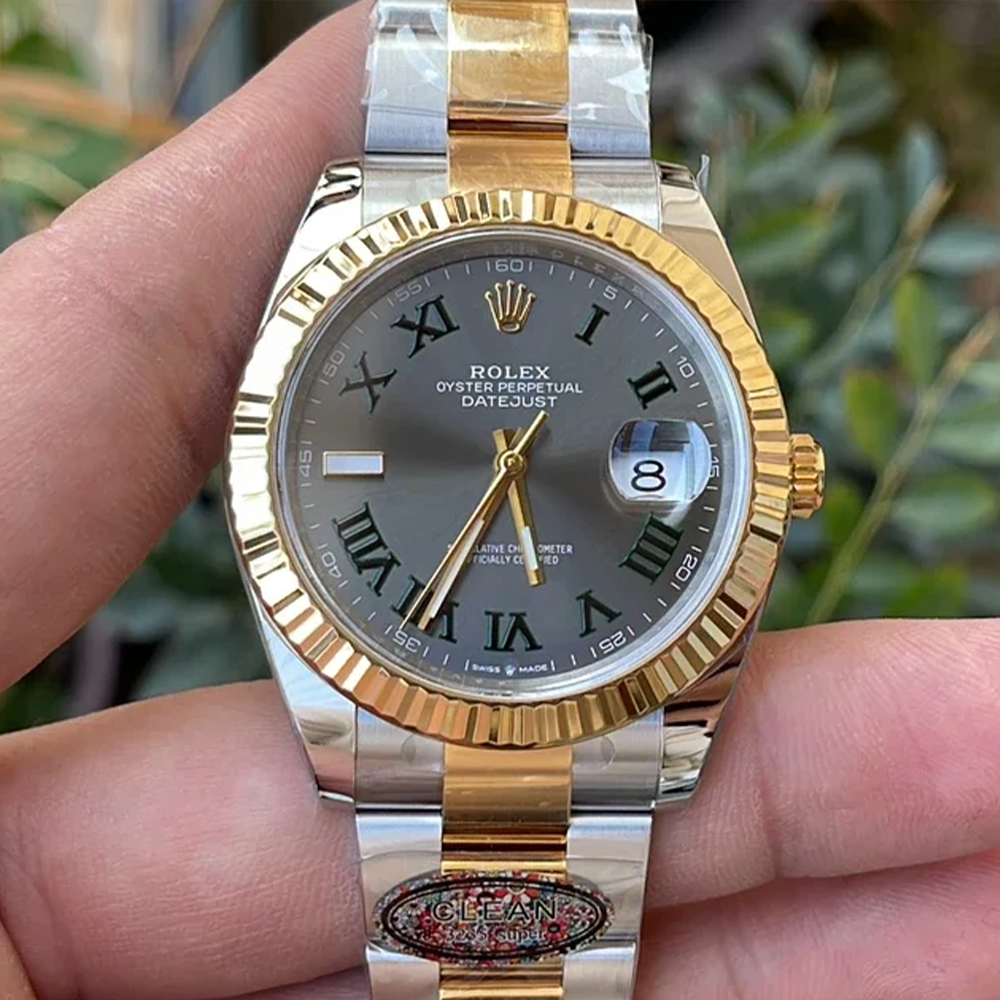 클린공장 롤렉스 데이저스트 41mm 윔블던 다이얼 옐로우 골드 콤비 오이스터 126331