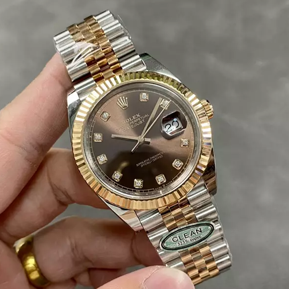 클린공장 롤렉스 데이저스트 브라운 10P 다이얼 41mm 쥬빌레 126234