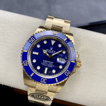 클린공장 롤렉스 신형 서브마리너 청판 옐로우 골드 금통 41mm 126618