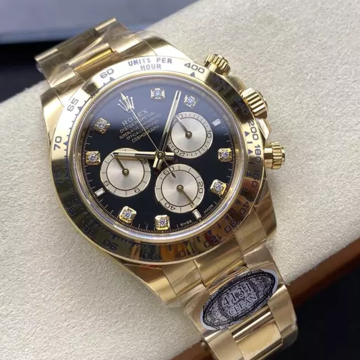 클린공장 롤렉스 데이토나 블랙 8P 다이얼 옐로우 골드 금통 126508