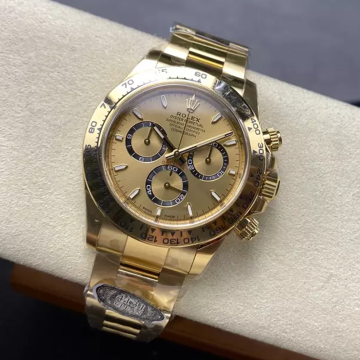 클린공장 롤렉스 데이토나 샴폐인 인덱스 다이얼 옐로우 골드 금통 126508