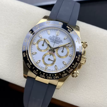 클린공장 롤렉스 데이토나 화이트 다이얼 옐로우 골드 금통 러버밴드 m116518ln