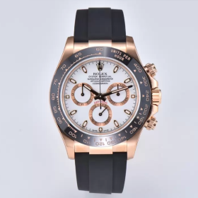 클린공장 롤렉스 데이토나 화이트 다이얼 로즈골드 금통 러버밴드 116515ln