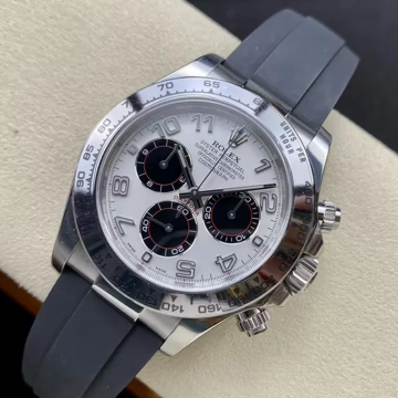 클린공장 롤렉스 데이토나 팬더 다이얼 화이트 골드 금통 러버밴드 m116519