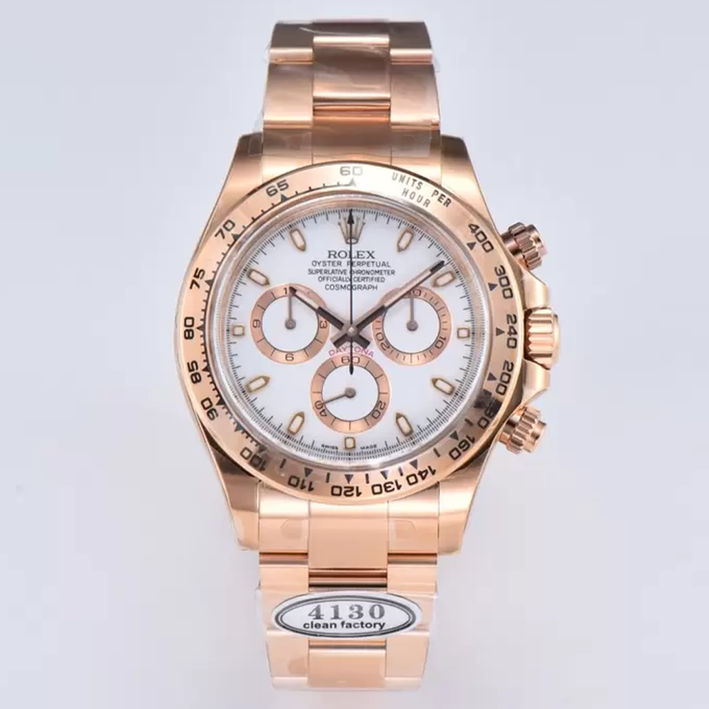 클린공장 롤렉스 데이토나 화이트 인덱스 다이얼 로즈골드 금통 m116505
