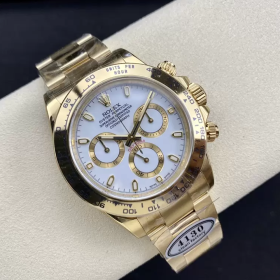 클린공장 롤렉스 데이토나 화이트 인덱스 다이얼 옐로우 골드 금통 m116508