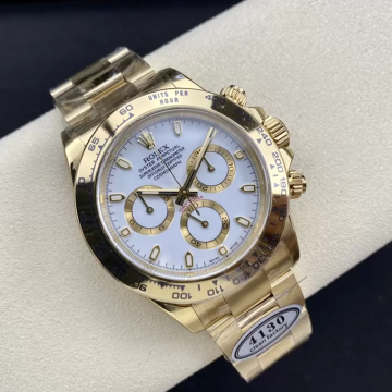 클린공장 롤렉스 데이토나 화이트 인덱스 다이얼 옐로우 골드 금통 m116508